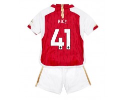 Arsenal Declan Rice #41 Koszulka Podstawowych Dziecięca 2023-24 Krótki Rękaw (+ Krótkie spodenki)